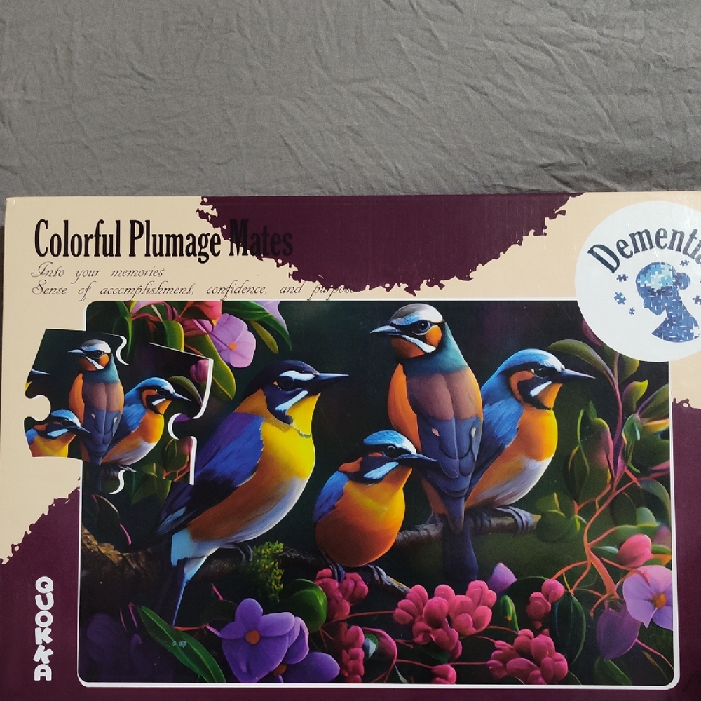 Quokka "Colorful Plumage Mates" Dementia Puzzle, 13 Large Pieces